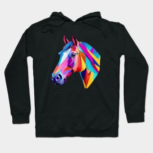 Horse Head in Colorful Colors Hoodie